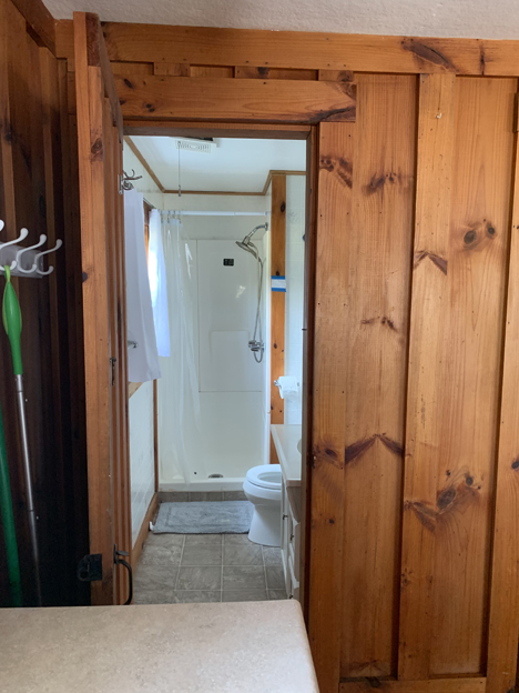 This cottage includes a bath with shower.