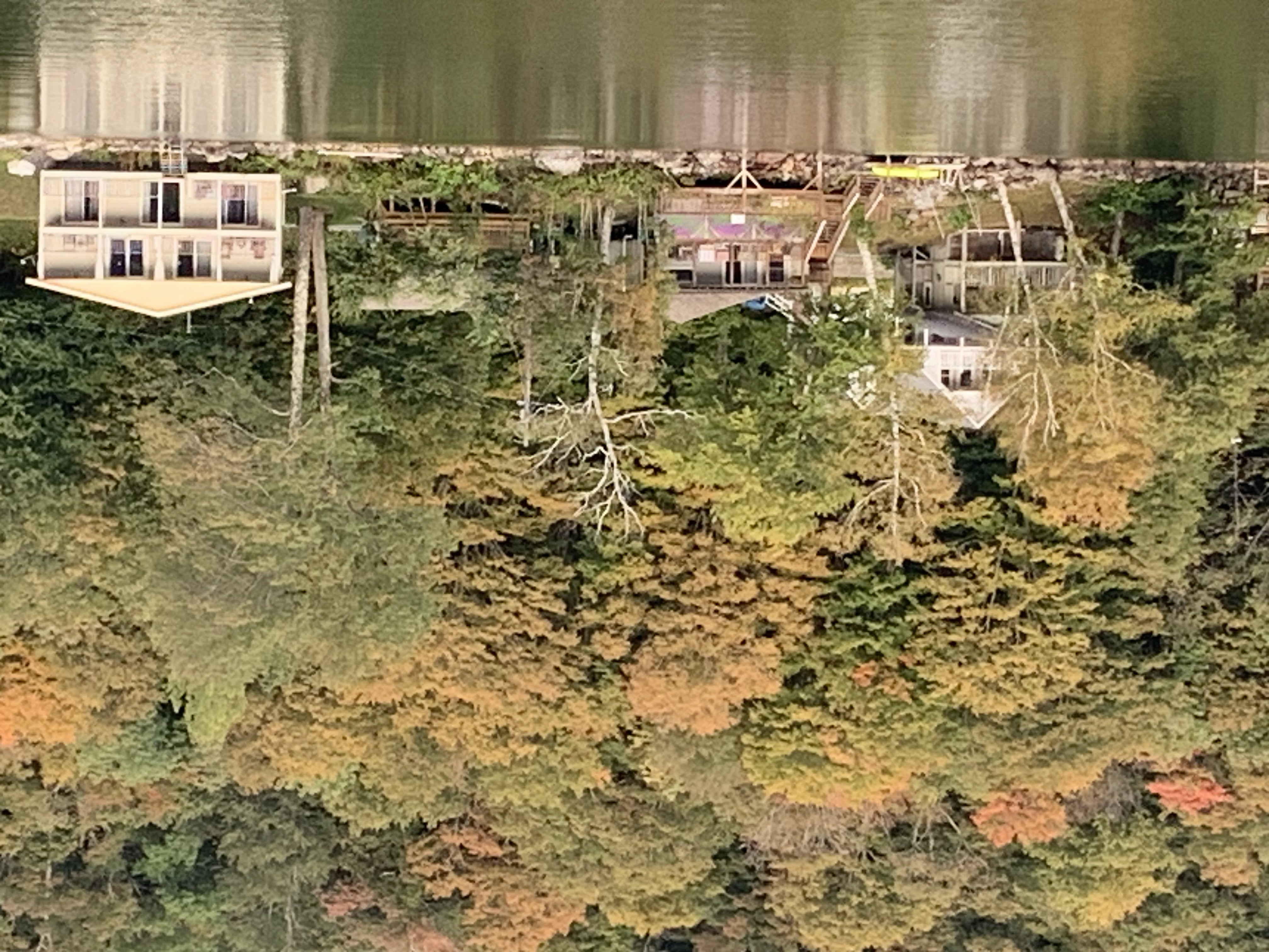 This is a photo of Moose Manor from across the lake.